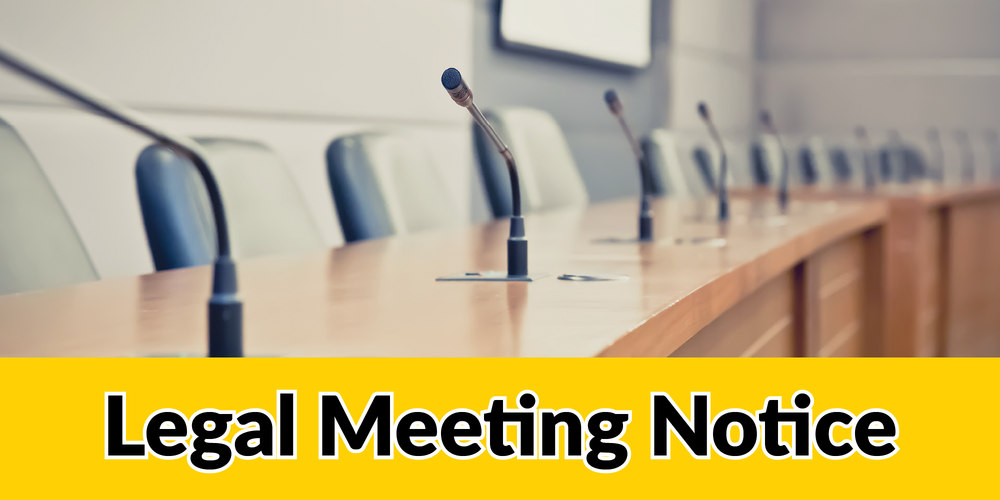 LEGAL MEETING NOTICE