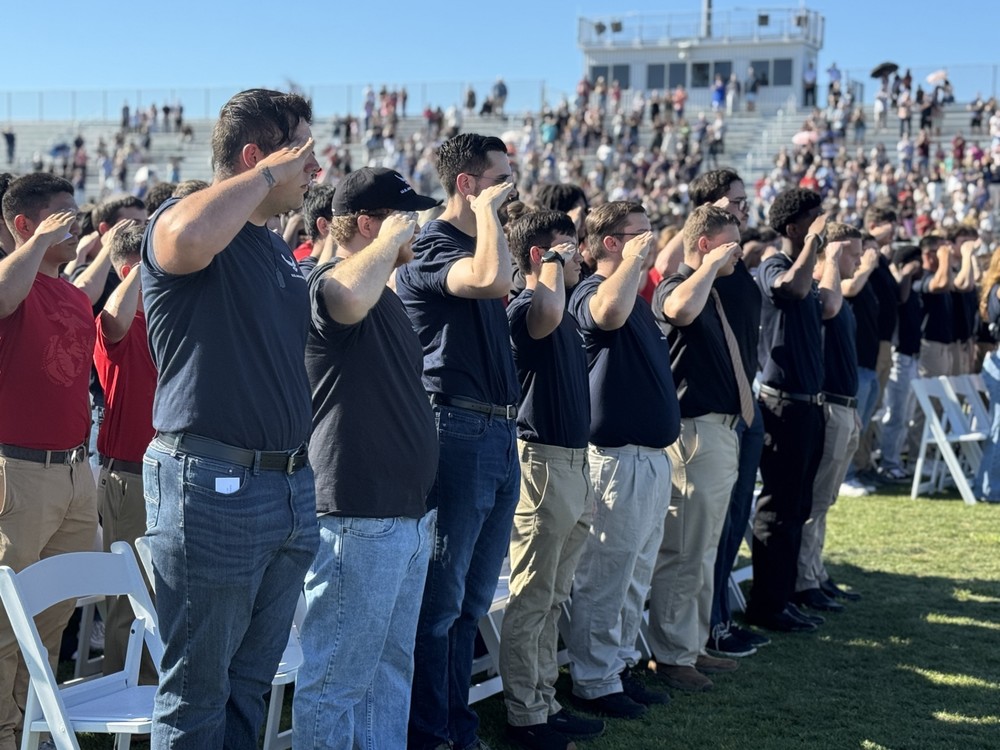 Enlistees at the Enlistment Ceremony