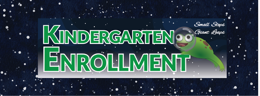 Frog in space helmet, starry background, Kindergarten Enrollment