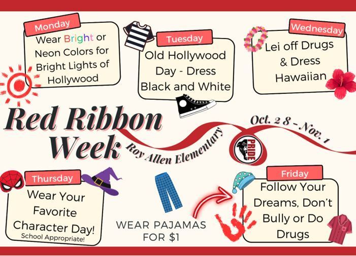 Red Ribbon Week October 28-November 1