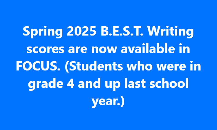 Spring 2025 B.E.S.T. Writing scores