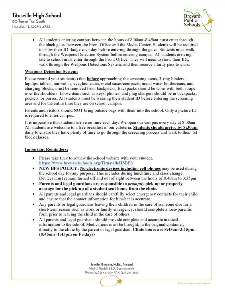 Parent Letter