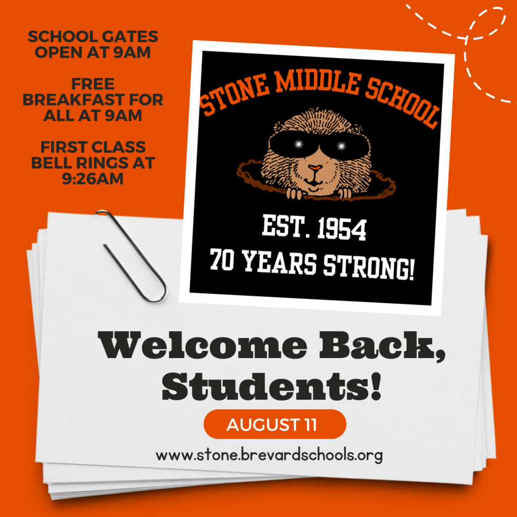 Welcome Back Students! School starts August 11.  Gates and breakfast start at 9am.  First class bell rings at 9:26am. 