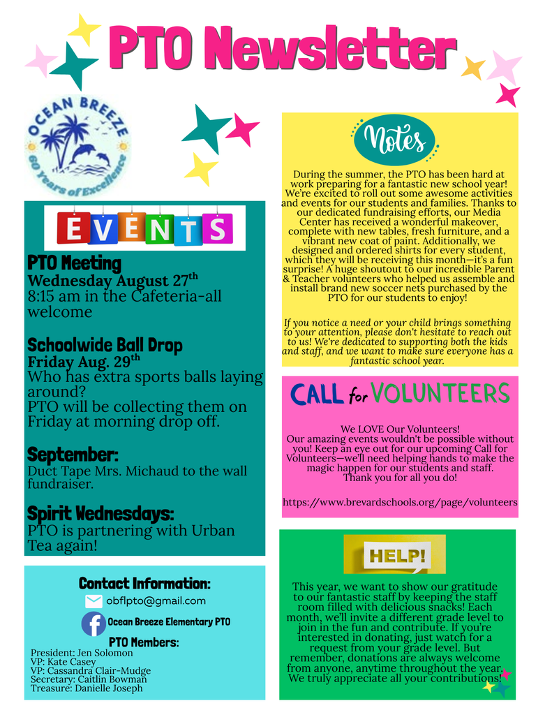 August PTO Newsletter