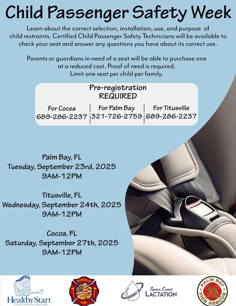 Child Passenger Safety Week flyer