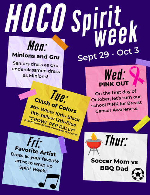 HOCO Spirit Week 2025