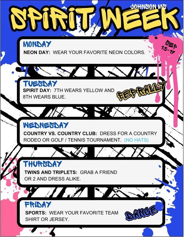 Spirit Week Flyer