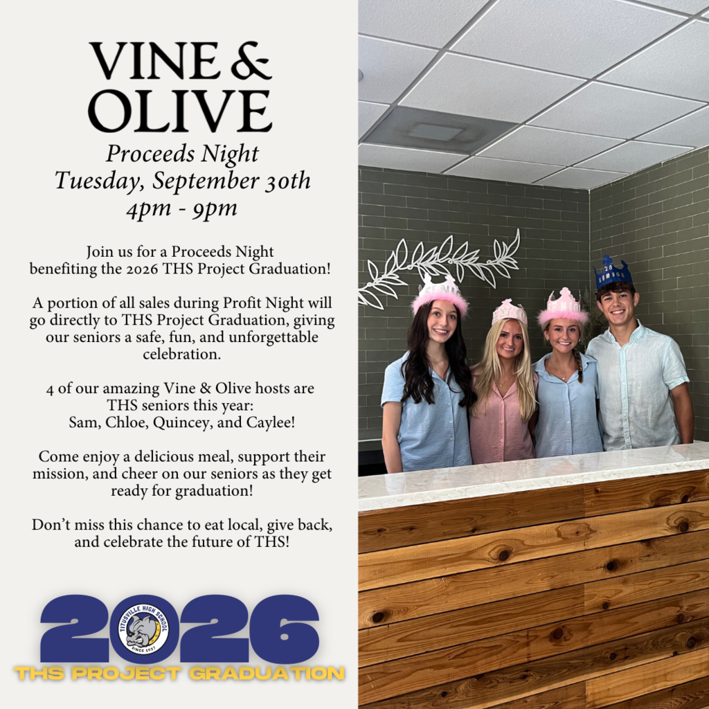 Project Graduation 2026 Vine & Olive