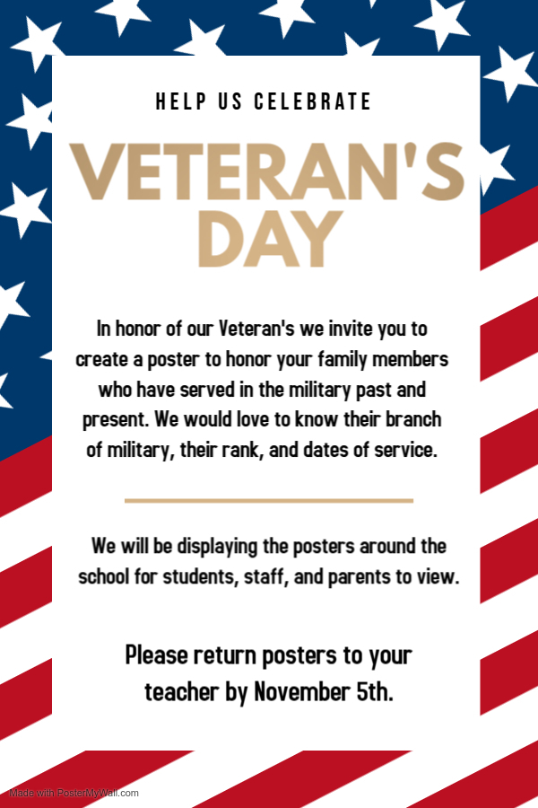 Veterans Day Poster Request Flyer