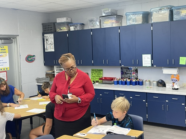 Dr. Ivery asks students what they are learning today!