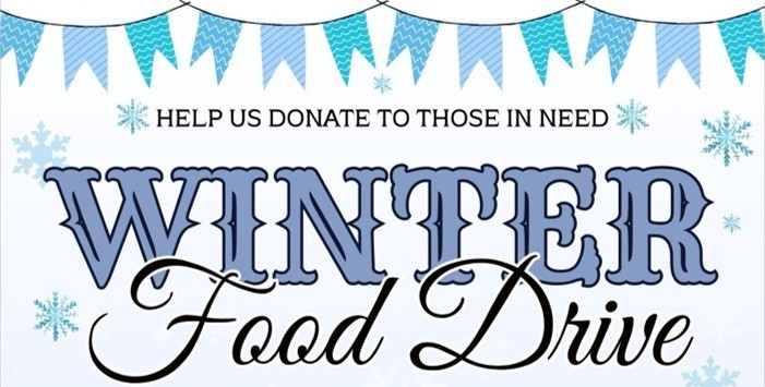 Help us donate to those in need. Winter Food Drive