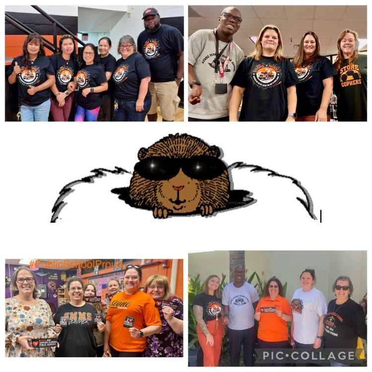 go for logo with four pictures of different staff members wearing Stone shirts