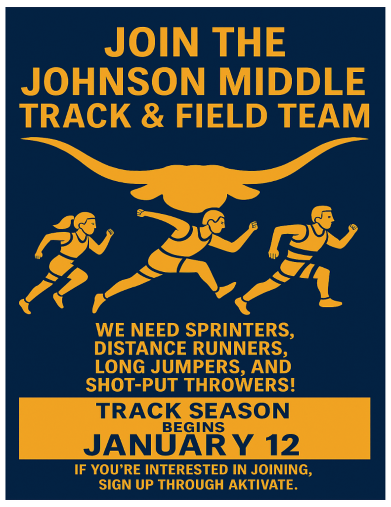 Track Flyer: Track season begins January 12. Aktivate clearance required to participate