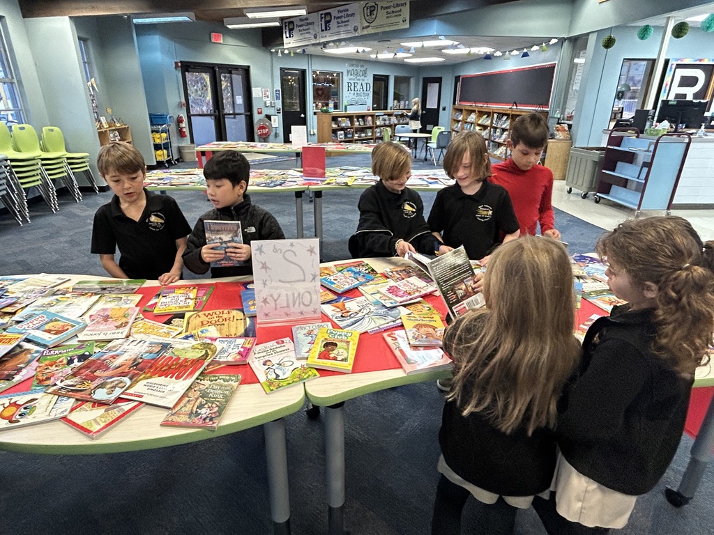 students at book swap