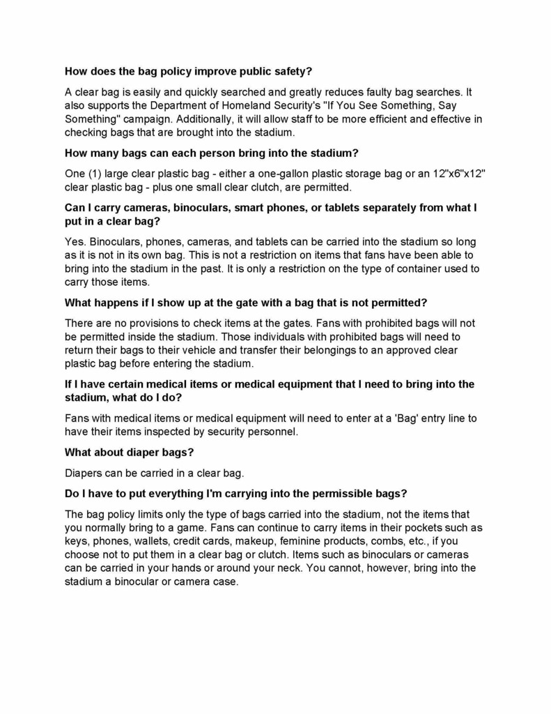 VOLUSIA COUNTY BAG POLICY