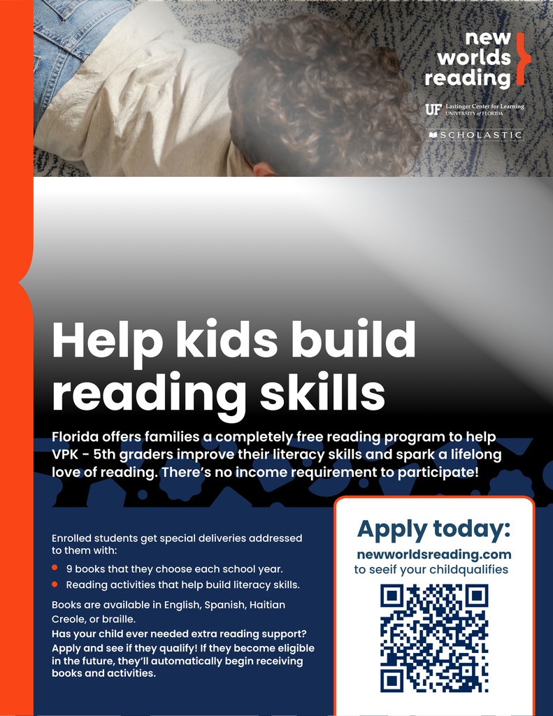 New Worlds Reading Program Flyer English