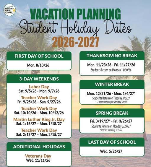 2026-27 Vacation Calendar