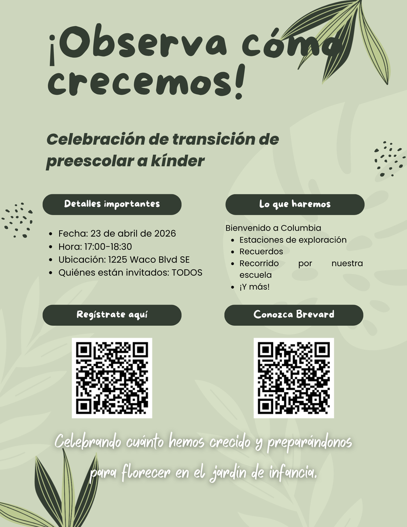 Flyer with date time and information about event in Spanish
