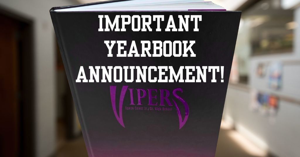 Important Yearbook Announcement