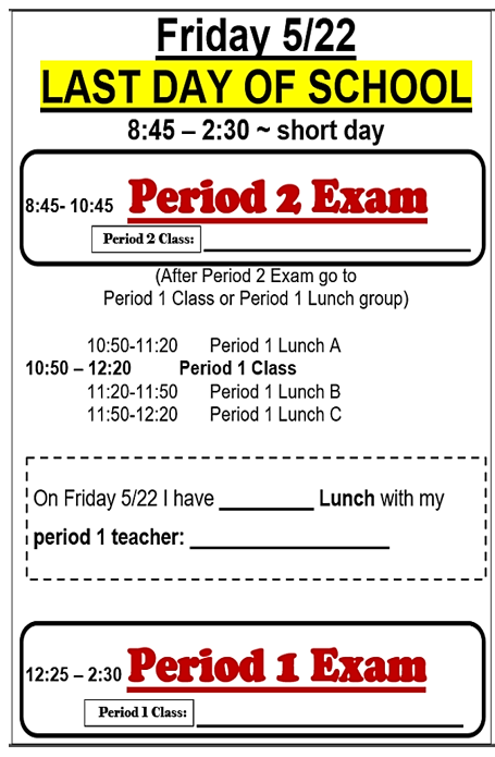 friday schedule