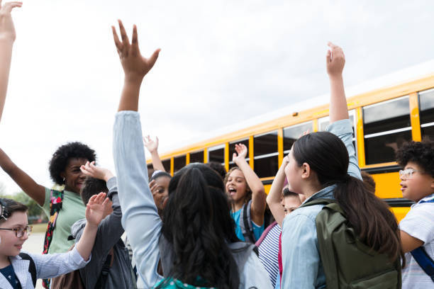 students cheer last day of school