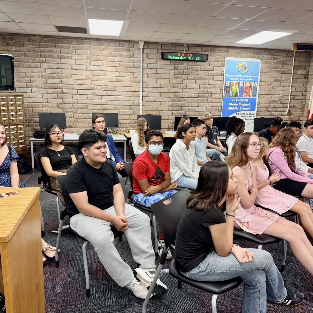 current beta and njhs members observing induction ceremony