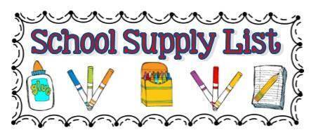 School Supply List