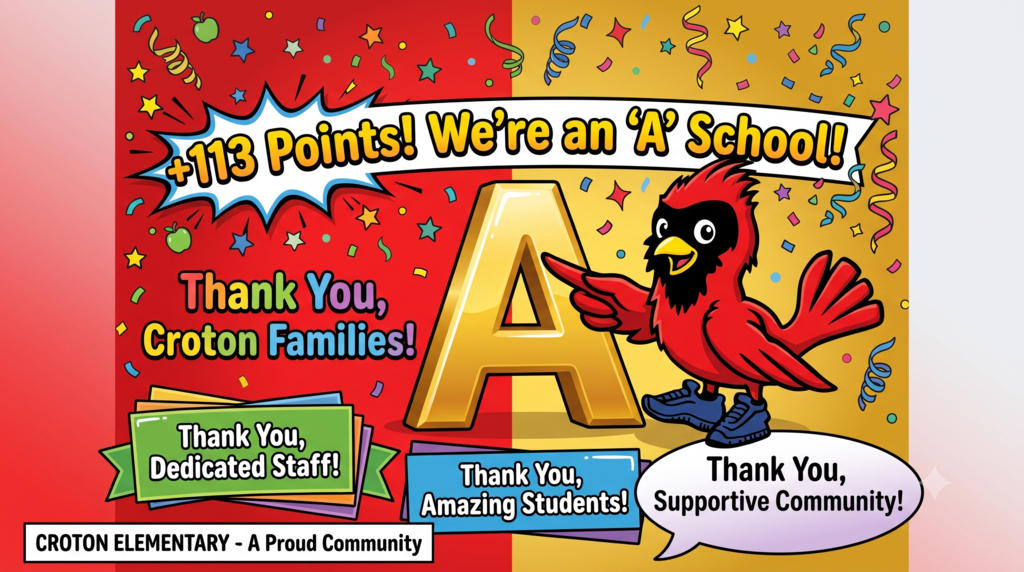 cardinal pointing to an A