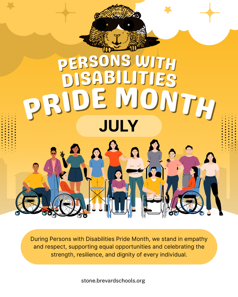 Yellow background with the words During Persons with Disabilities Pride Month, we stand in empathy and respect, supporting equal opportunities and celebrating the strength, resilience, and dignity of every individual.