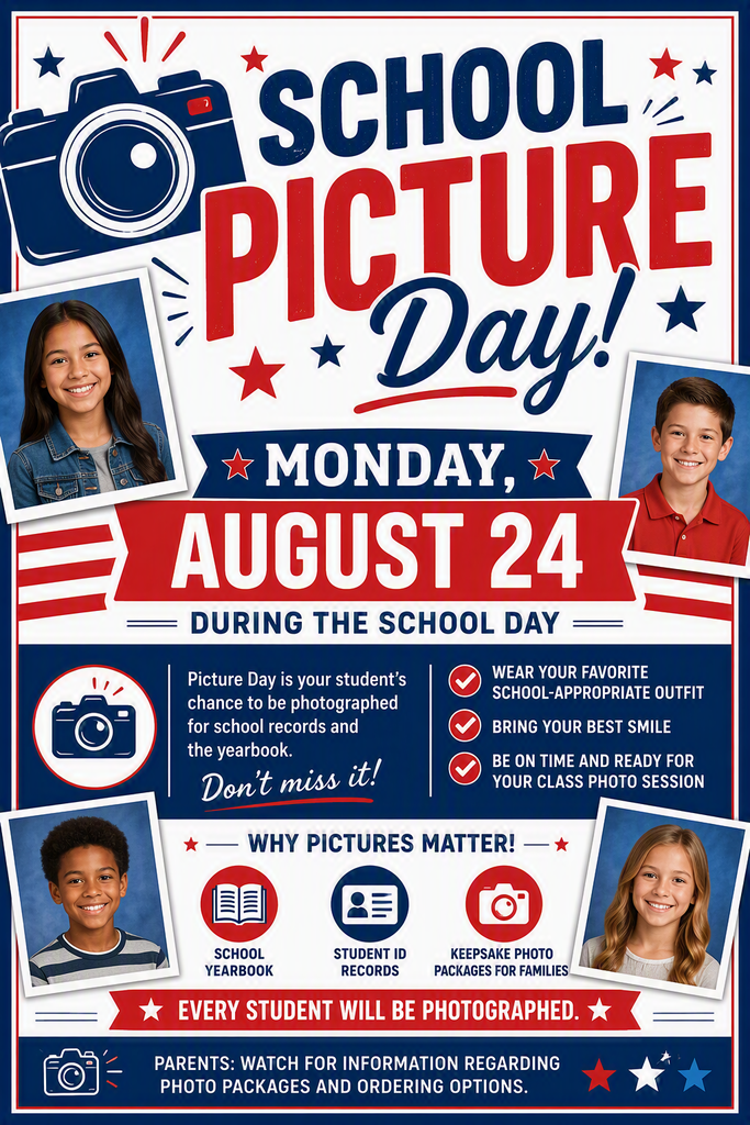 School Picture Day is Monday, August 24, 2026.