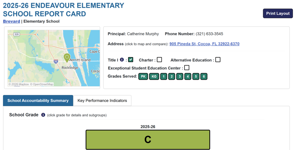 Endeavour Report Card: C