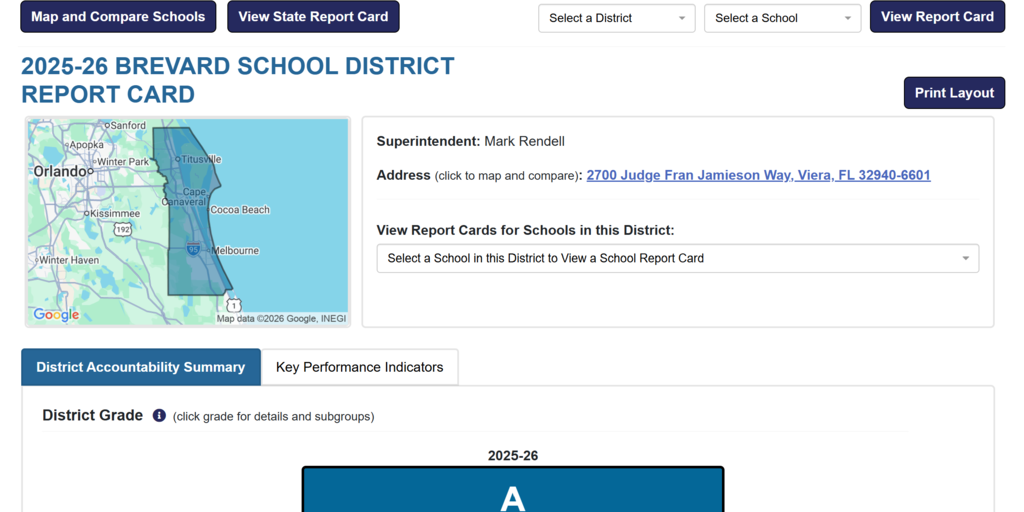 District report card: A