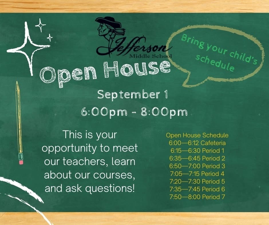 Open House 9-1 6-8PM