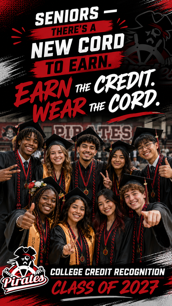 Seniors there's a new cord to earn. Earn the credit. Wear the cord.
