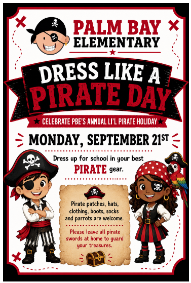 Dress Like a Pirate Day - September 21st