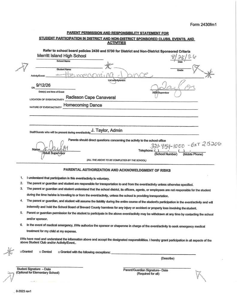 Permission Form