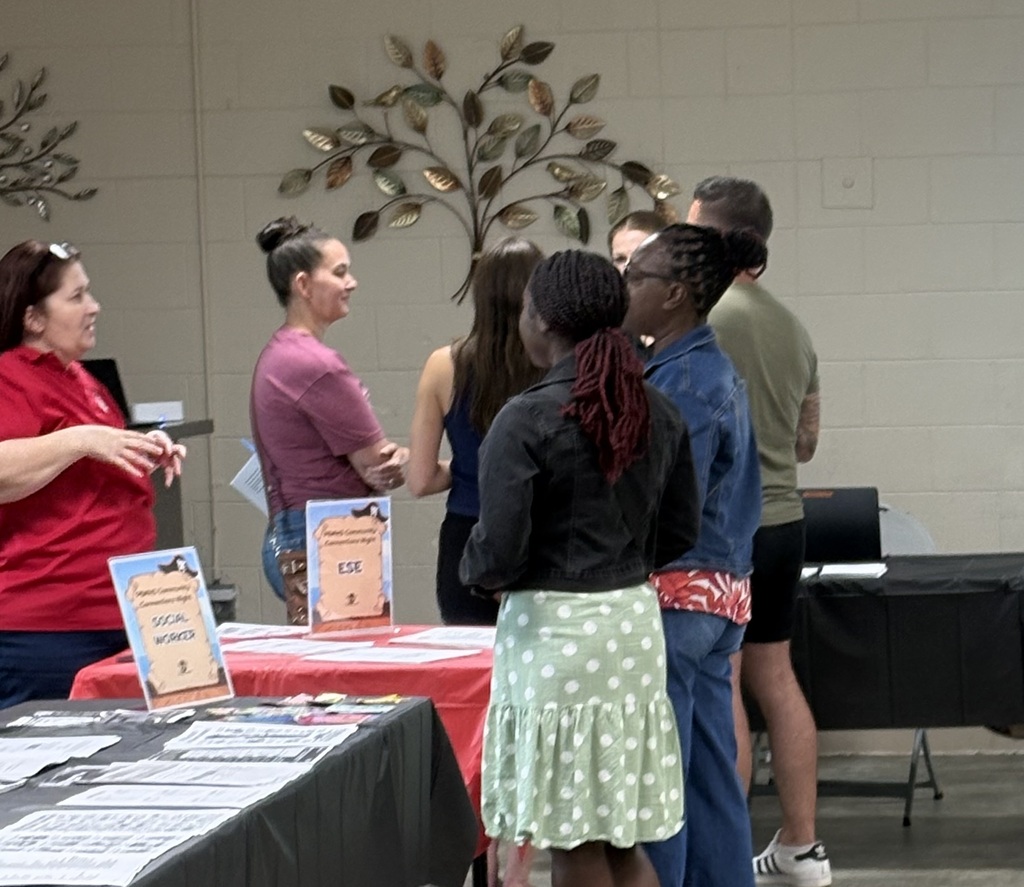 Ms. Feindt at Community Connections Night