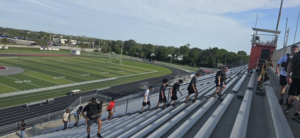 Students participating in 9/11 Memorial Stair Climb