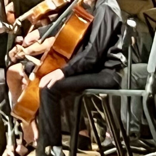 image of students with orchestra instruments