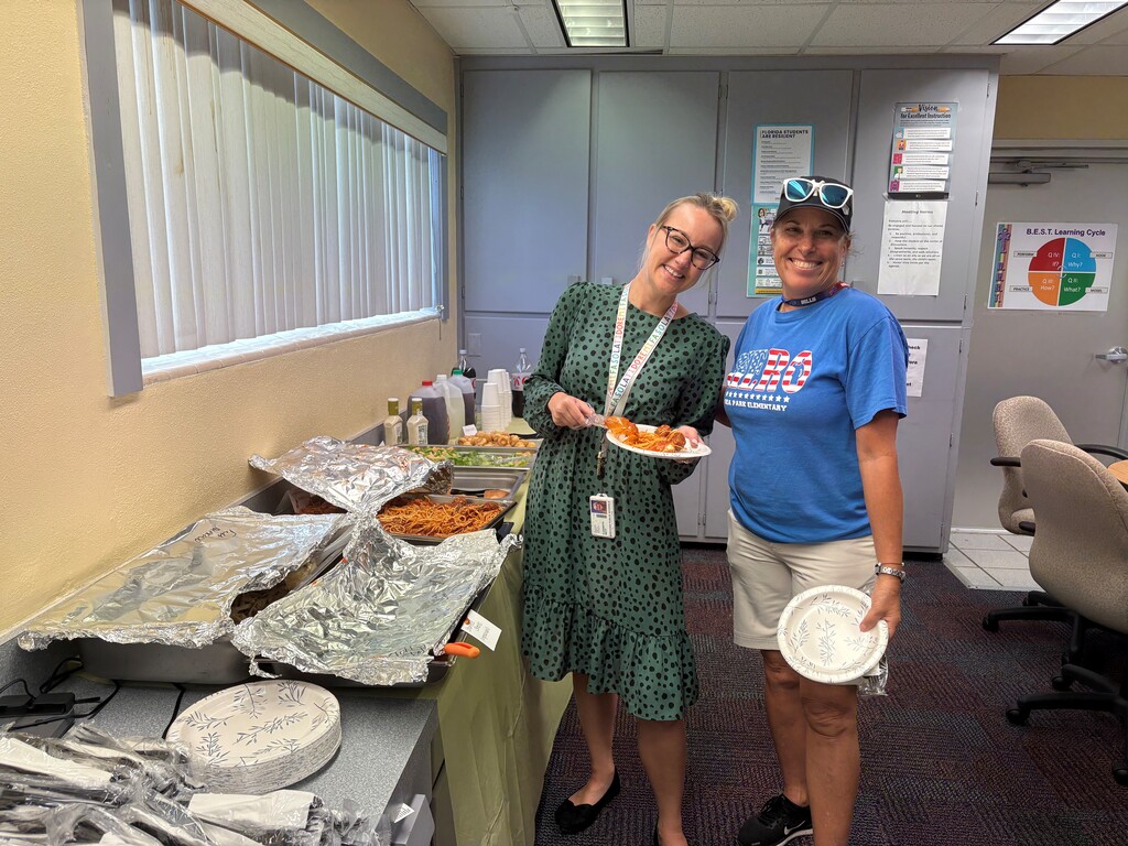 Lunch provided by the PTO for teachers