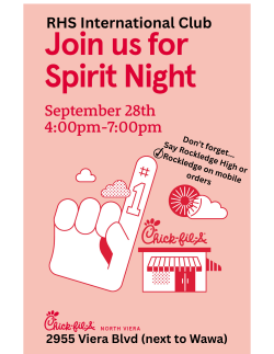 international club spirit night 