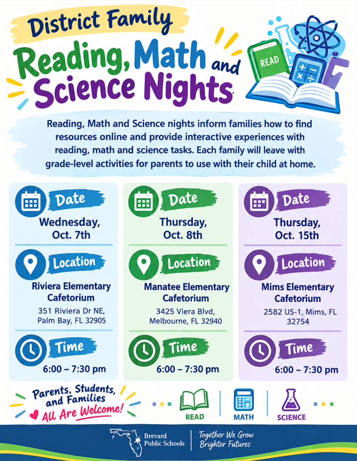 Reading Math and Science Night