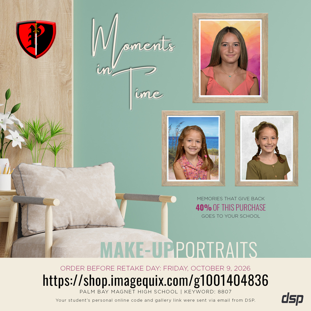 Moments in Time Memories that Give back 40% of this purchase goes to your School. Picture Retake Day is Friday October 9, 2026.