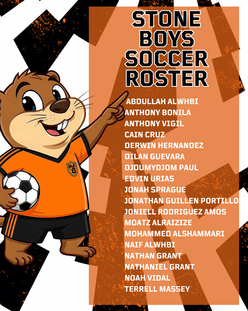 list of boys soccer players with a cartoon gopher in a soccer uniform holding a soccer ball.  names:  Abdullah Alwhbi Anthony Bonila Anthony Vigil Cain Cruz Derwin Hernandez Dilan Guevara Djoumydjom Paul Edvin Urias Jonah Sprague Jonathan Guillen Portillo Joniell Rodriguez Amos Moatz Alraizize Mohammed Alshammari Naif Alwhbi Nathan Grant Nathaniel Grant  Noah Vidal  Terrell Massey