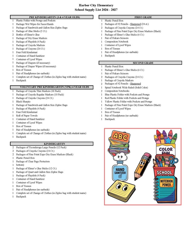 School Supply List 26-27