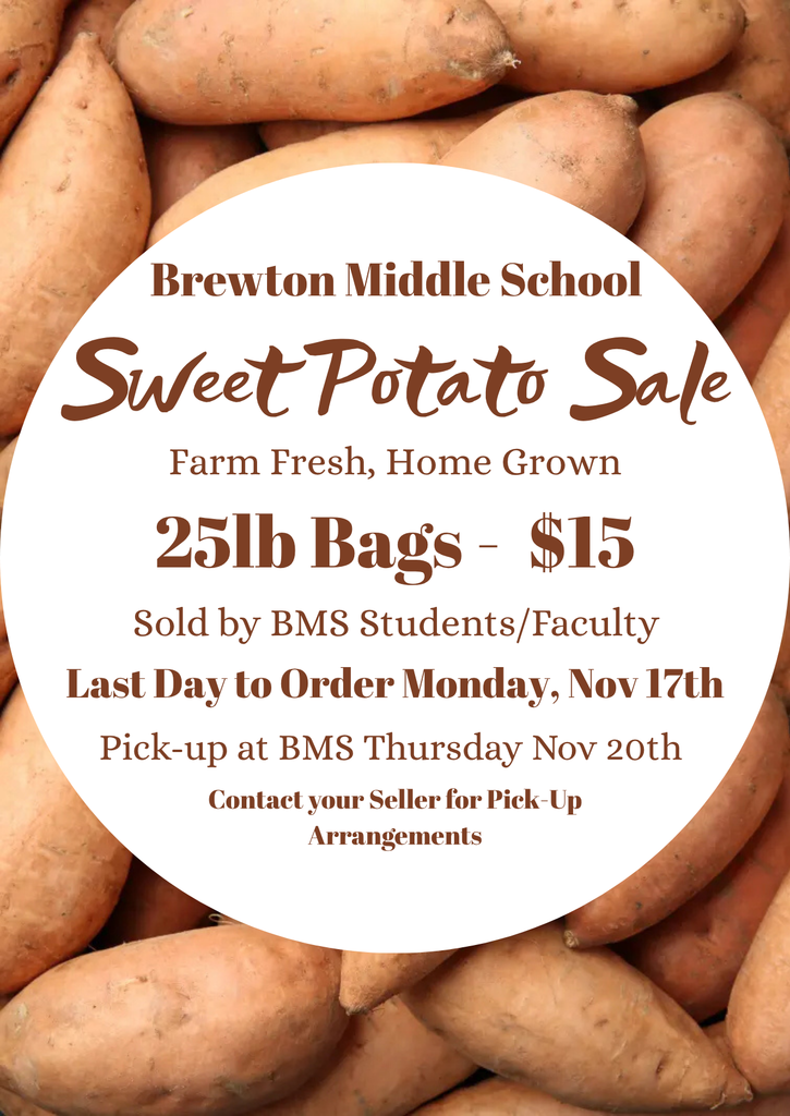 BMS Sweet Potato Sale