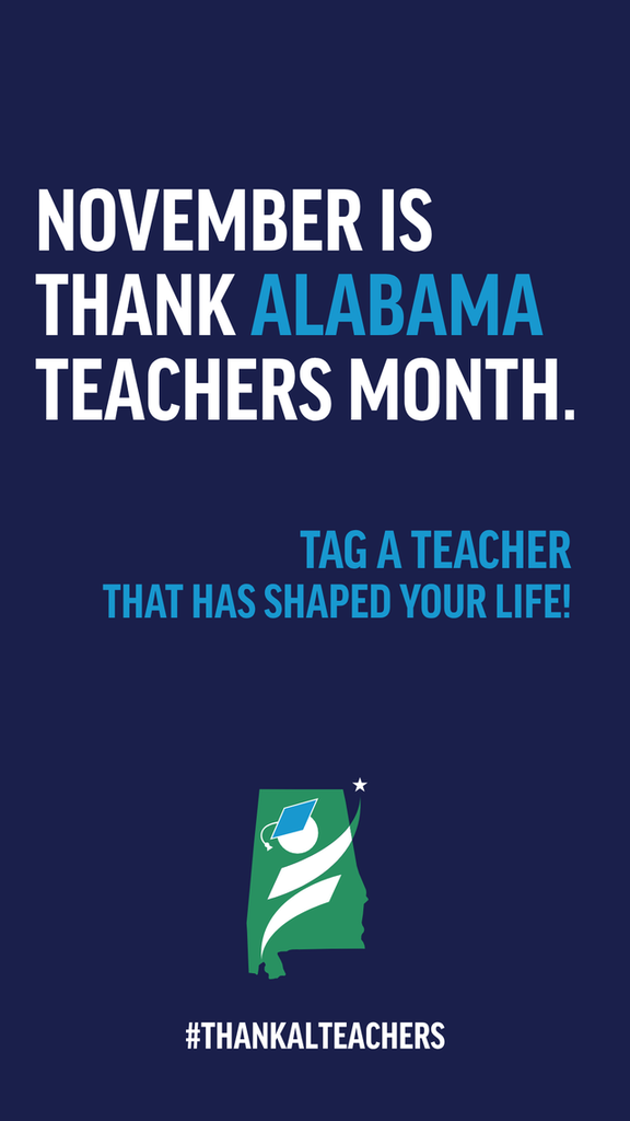 November is Thank Alabama Teachers Month! We at BCS love and thank all of our teachers!!!