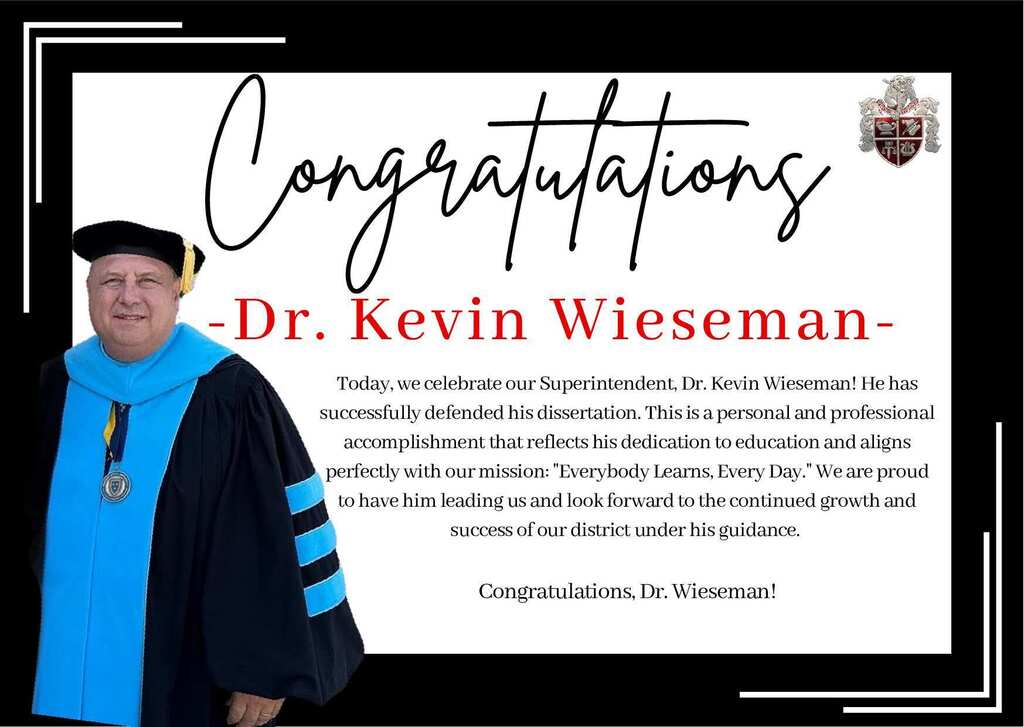 Congratulations Dr. Wieseman!!!!