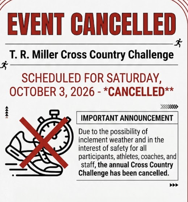 XC race cancelled