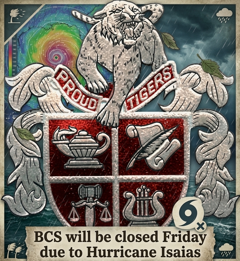 Due to pending Hurricane Isaias ALL BCS facilities will be CLOSED on Friday, October 9, 2026 for students and all employees. Please be safe. Any other information will be posted ASAP as it comes available.